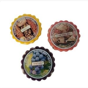 Set 3 Yankee wax potpourri tarta Harvest Vineyard Home Sweet Home